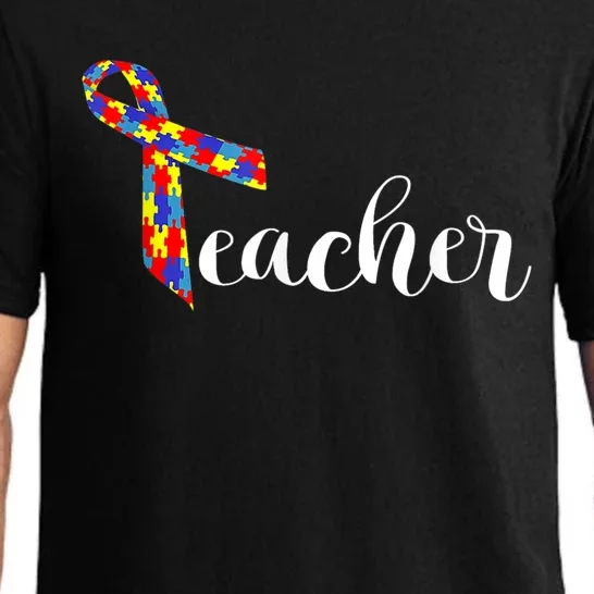 Autism Teacher Gift Adult Awareness Ribbon Gift Pajama Set