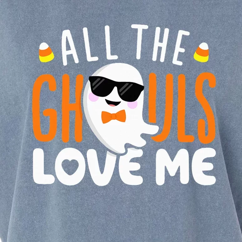 All The Ghouls Love Me Halloween Costume Garment-Dyed Women's Muscle Tee