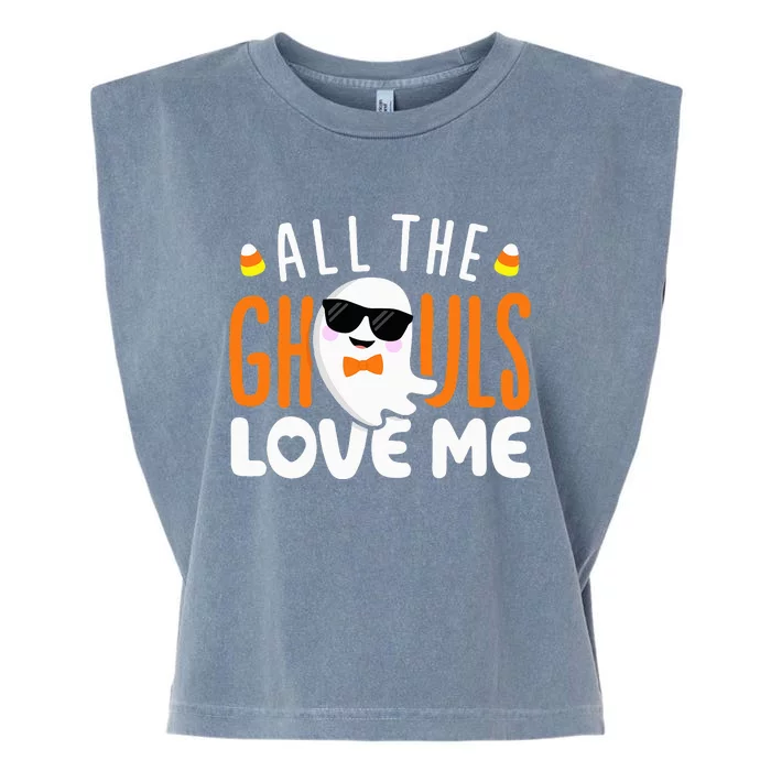 All The Ghouls Love Me Halloween Costume Garment-Dyed Women's Muscle Tee