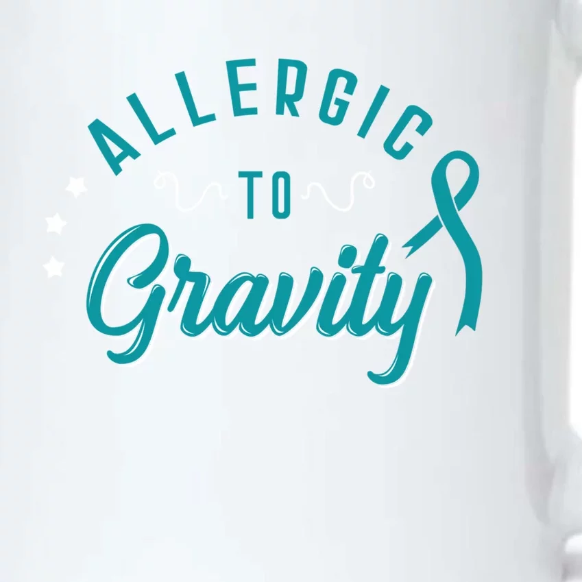 Allergic To Gravity Pots Dysautonomia Turquoise Ribbon Salt Cute Gift Black Color Changing Mug