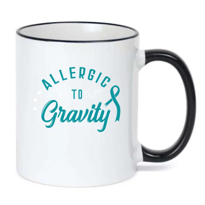 Allergic To Gravity Pots Dysautonomia Turquoise Ribbon Salt Cute Gift Black Color Changing Mug