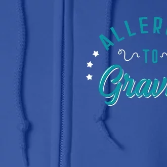 Allergic To Gravity Pots Dysautonomia Turquoise Ribbon Salt Cute Gift Full Zip Hoodie