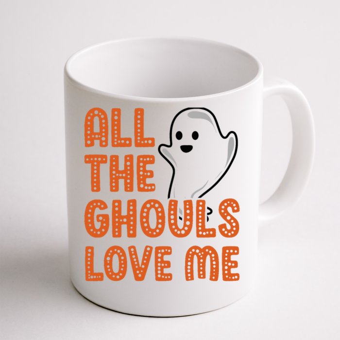 All The Ghouls Love Me Ghost Boy Halloween Front & Back Coffee Mug