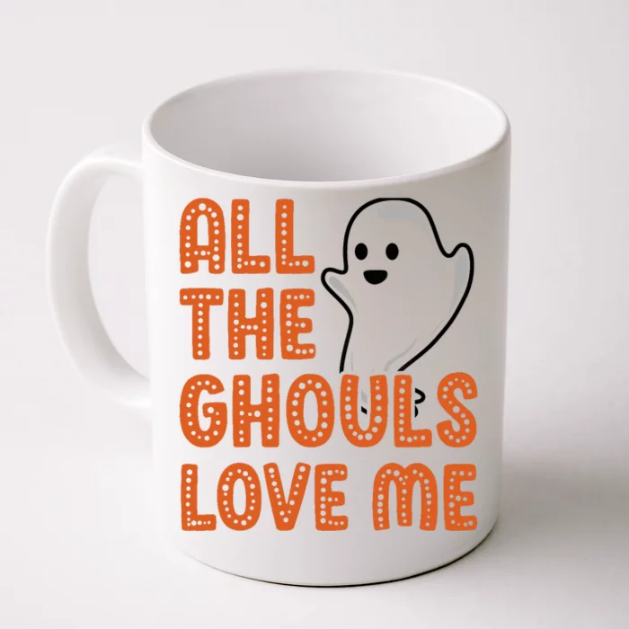 All The Ghouls Love Me Ghost Boy Halloween Front & Back Coffee Mug