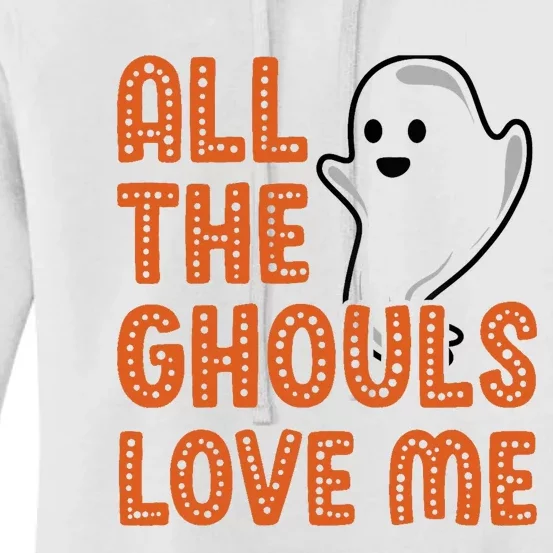 All The Ghouls Love Me Ghost Boy Halloween Women's Pullover Hoodie