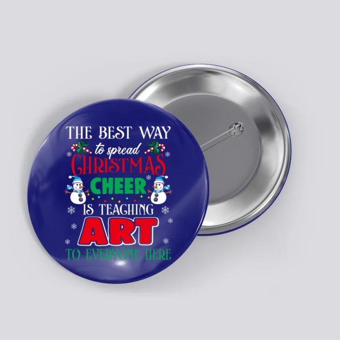 Art Teacher Gift Ugly Sweater Christmas Cheer Artist Cute Gift Button