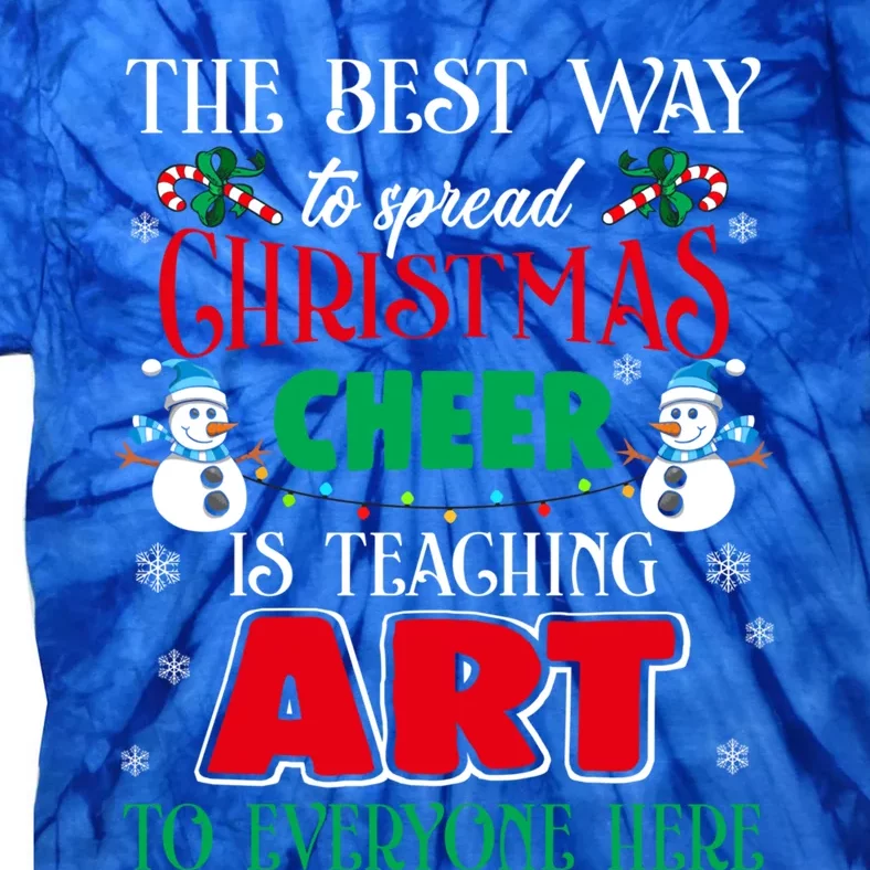 Art Teacher Gift Ugly Sweater Christmas Cheer Artist Cute Gift Tie-Dye T-Shirt