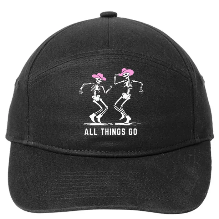 All Things Go Skeleton Cowboy 7-Panel Snapback Hat