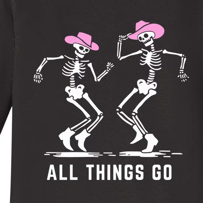 All Things Go Skeleton Cowboy Baby Long Sleeve Bodysuit