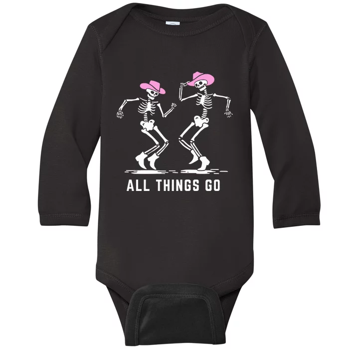 All Things Go Skeleton Cowboy Baby Long Sleeve Bodysuit