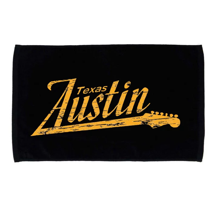 Austin Texas Guitar Neck Microfiber Hand Towel