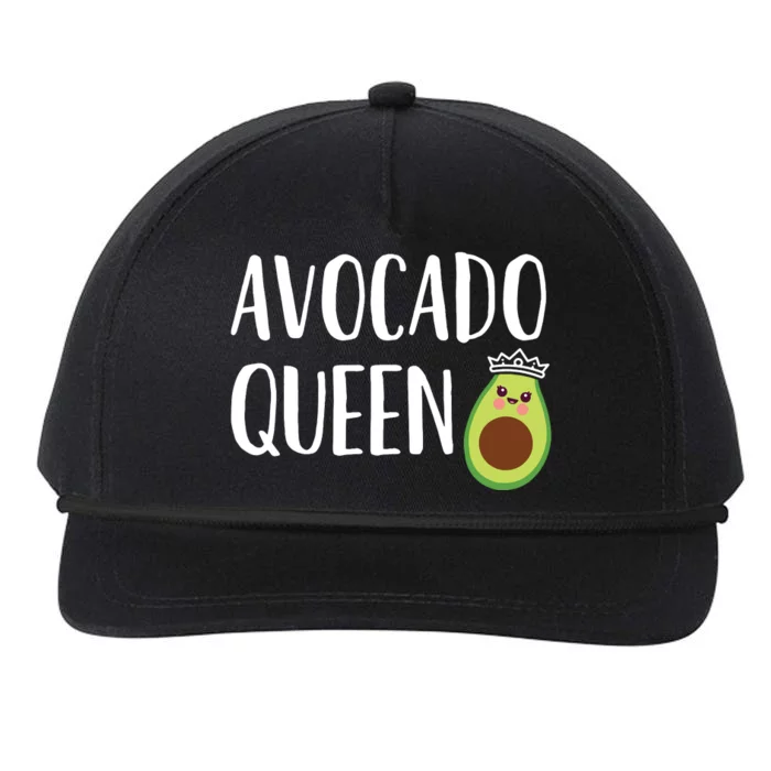 Avocado Themed Gift Women Girlsfunny Avocado Queen Snapback Five-Panel Rope Hat