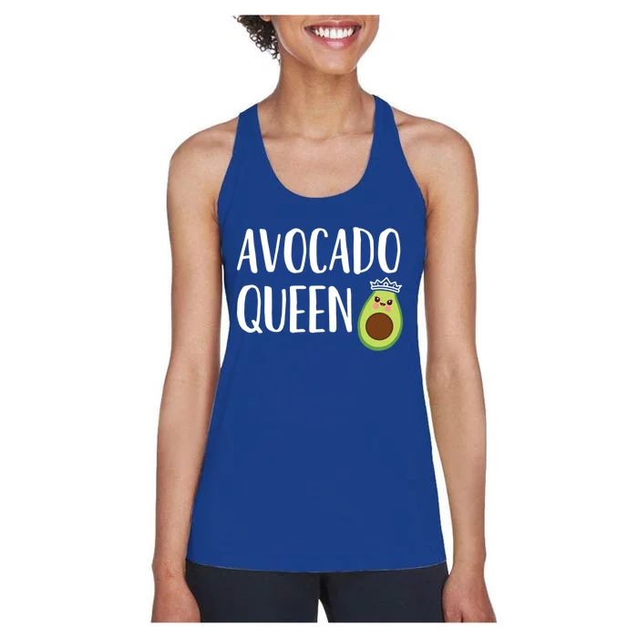 Avocado Themed Gift Funny Avocado Queen Gift Women's Racerback Tank