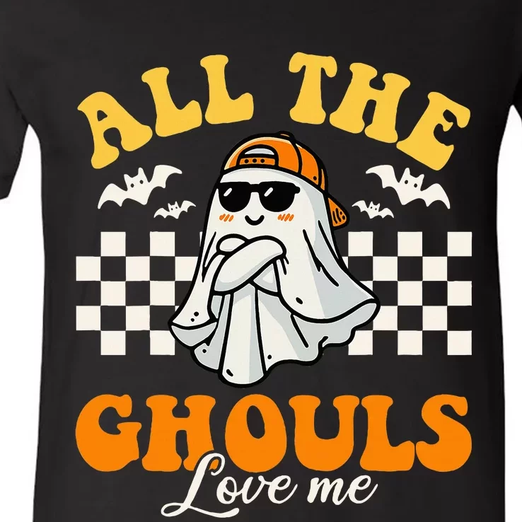 All The Ghouls Love Me Halloween Child Costume V-Neck T-Shirt