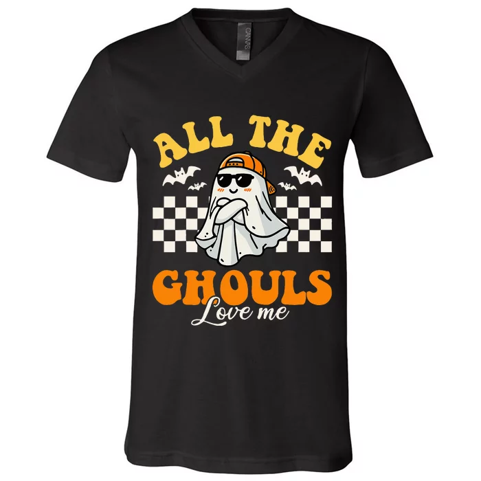 All The Ghouls Love Me Halloween Child Costume V-Neck T-Shirt