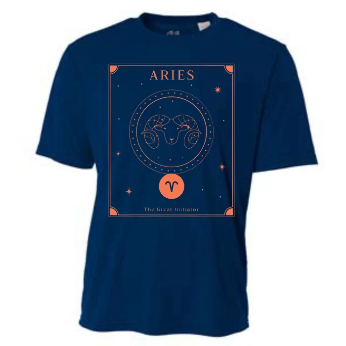 Aries The Great Initiator Zodiac Cooling Performance Crew T-Shirt