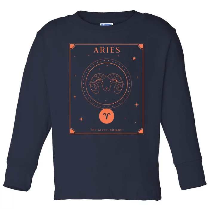 Aries The Great Initiator Zodiac Toddler Long Sleeve Shirt