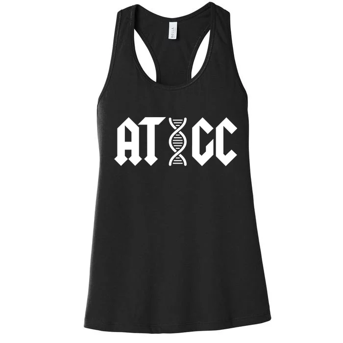 ATGC Funny Science Biology DNA Women's Racerback Tank