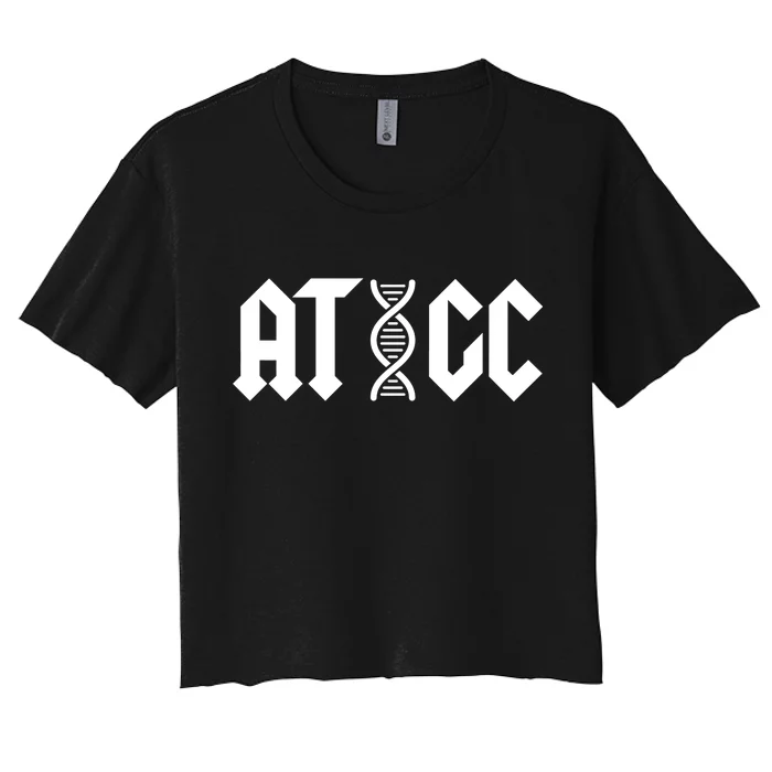 ATGC Funny Science Biology DNA Women's Crop Top Tee