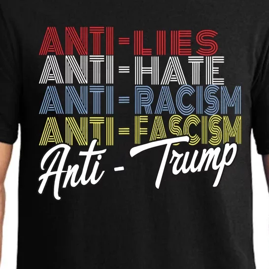 Anti Trump Hate Lies And Fascism Resist Vote Nov 5 2024 Pajama Set