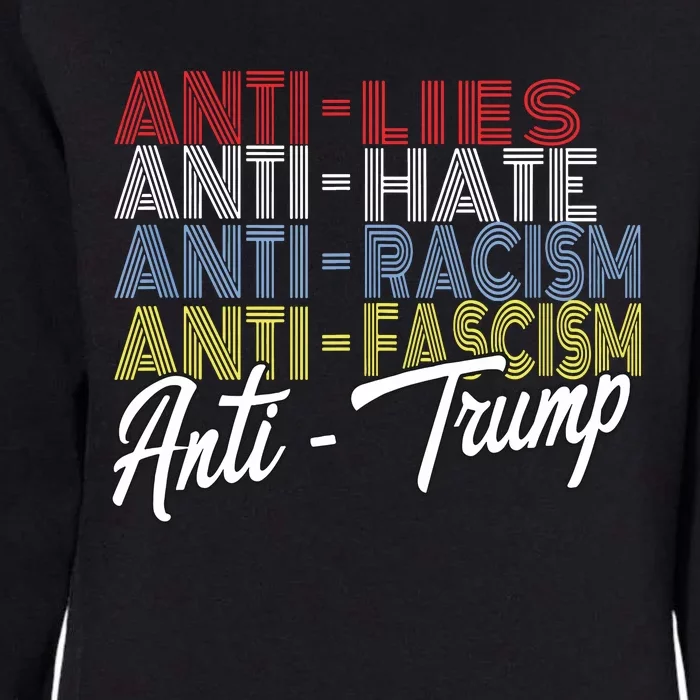 Anti Trump Hate Lies And Fascism Resist Vote Nov 5 2024 Womens California Wash Sweatshirt