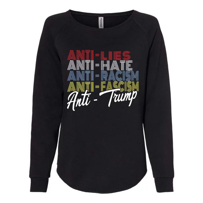 Anti Trump Hate Lies And Fascism Resist Vote Nov 5 2024 Womens California Wash Sweatshirt