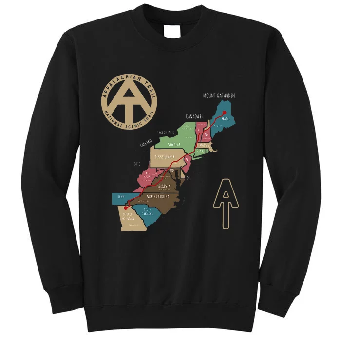 Appalachian Trail Hiking Map Sweatshirt