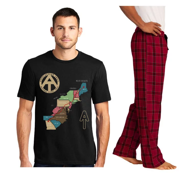 Appalachian Trail Hiking Map Pajama Set