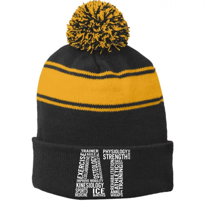 Athletic Trainer Hoodie Athletic Training Gear Gift Stripe Pom Pom Beanie