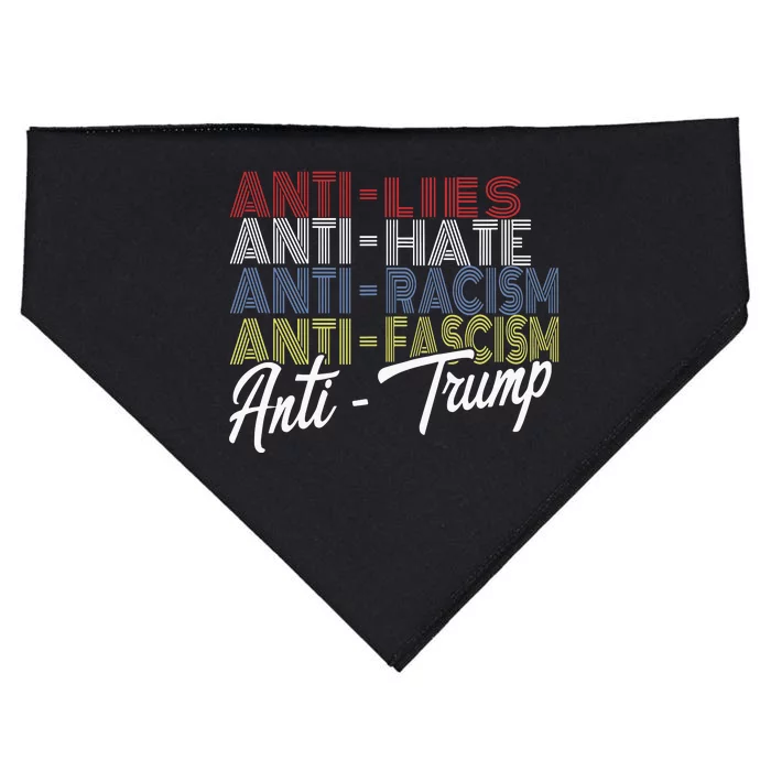 Anti Trump Hate Lies And Fascism Resist Vote Nov 5 2024 USA-Made Doggie Bandana