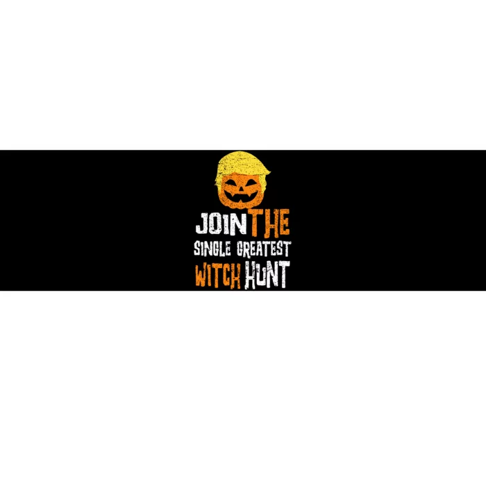 Anti Trump Halloween Pumpkin Join Single Greatest Witch Hunt Bumper Sticker