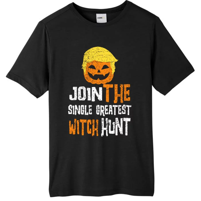 Anti Trump Halloween Pumpkin Join Single Greatest Witch Hunt ChromaSoft Performance T-Shirt