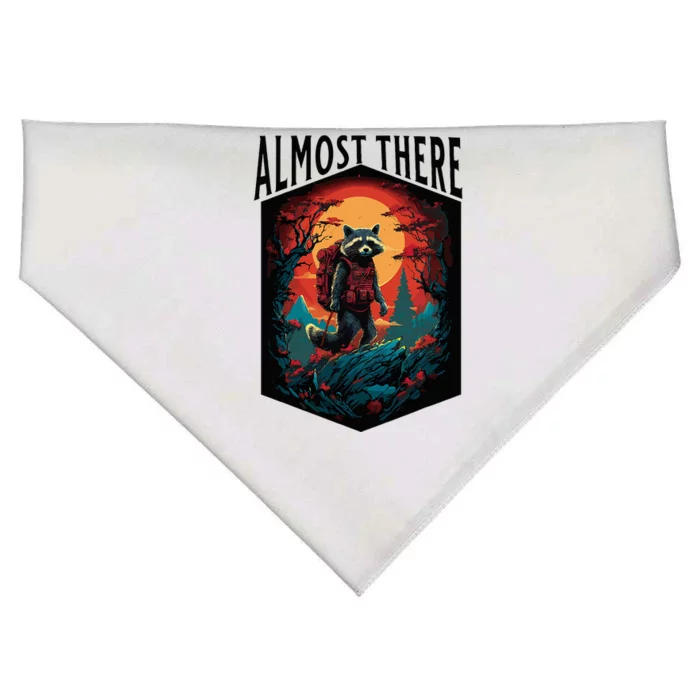 Almost There Hiking Raccoon USA-Made Doggie Bandana