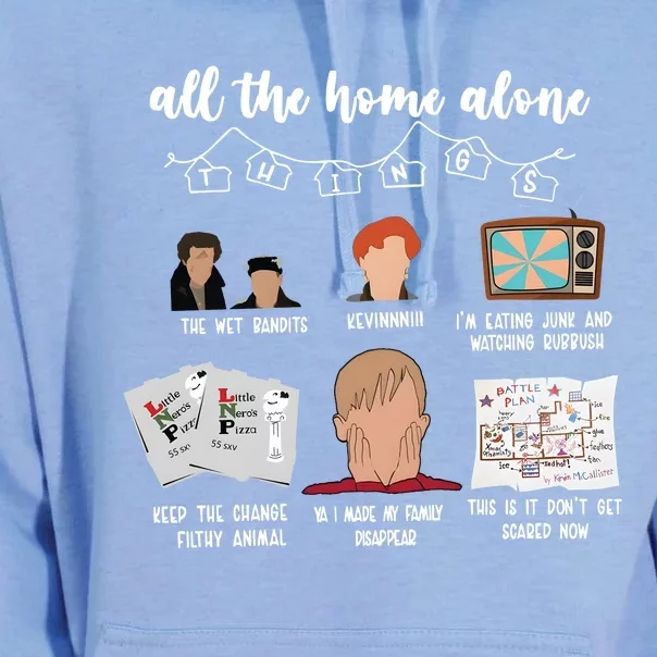 All The Home Alone Things Christmas Movie Lover Unisex Surf Hoodie