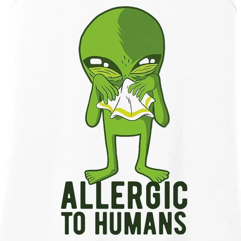 Allergic To Humans Funny Alien Ladies Essential Tank