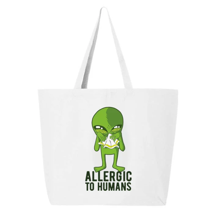 Allergic To Humans Funny Alien 25L Jumbo Tote