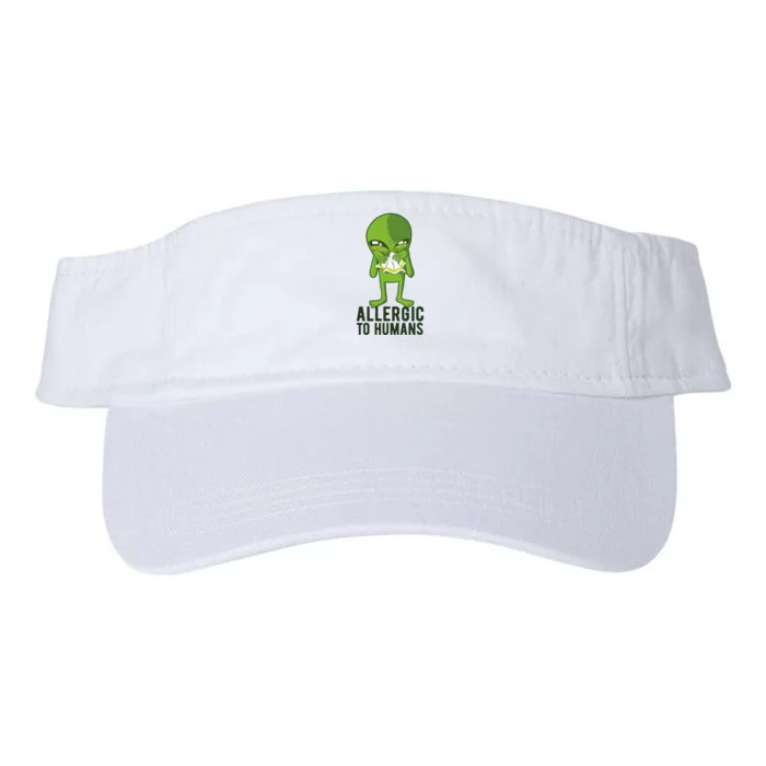 Allergic To Humans Funny Alien Valucap Bio-Washed Visor