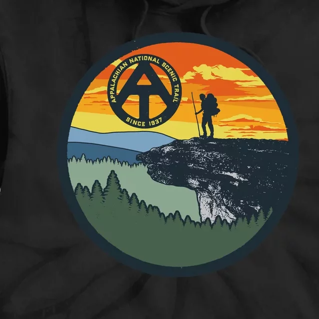 Appalachian Trail Hiker McAfee's Knob Tee Tie Dye Hoodie