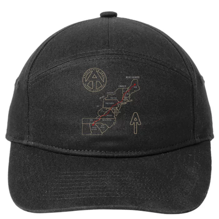 Appalachian Trail Hiking Map Outdoor Adventure Trailing 7-Panel Snapback Hat