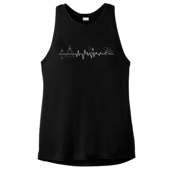 Architecture Tool Heartbeat Architect Architectural Design Ladies Tri-Blend Wicking Tank