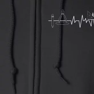 Architecture Tool Heartbeat Architect Architectural Design Full Zip Hoodie