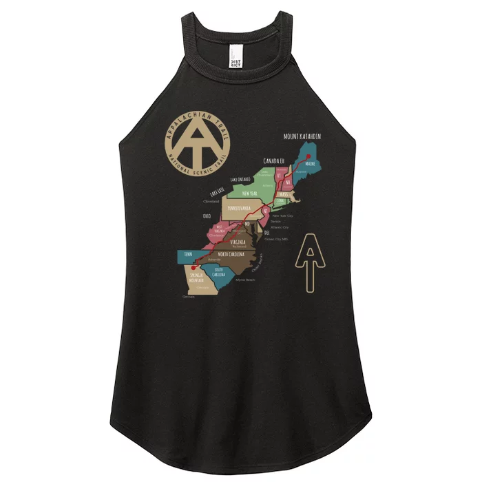 Appalachian Trail Hiking Map Women’s Perfect Tri Rocker Tank