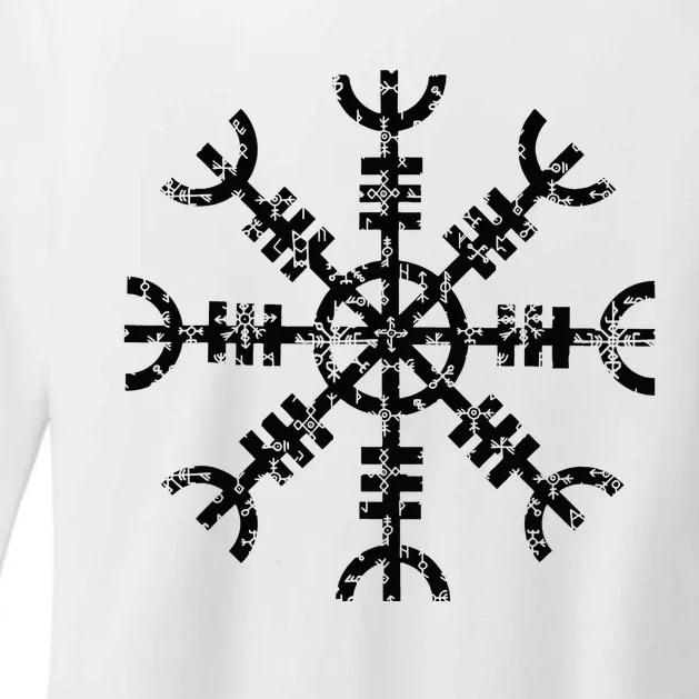 Aegishjalmur - The Helm of Awe - Classic Norse Viking Womens CVC Long Sleeve Shirt