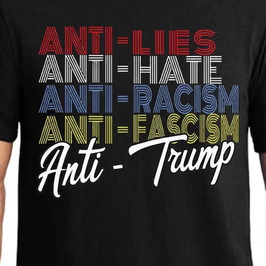 Anti Trump Hate Lies And Fascism Resist Vote Nov 5 2024 Pajama Set