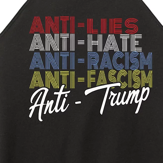 Anti Trump Hate Lies And Fascism Resist Vote Nov 5 2024 Women’s Perfect Tri Rocker Tank