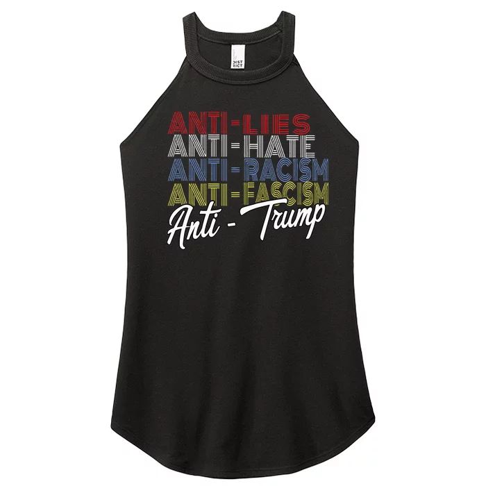 Anti Trump Hate Lies And Fascism Resist Vote Nov 5 2024 Women’s Perfect Tri Rocker Tank