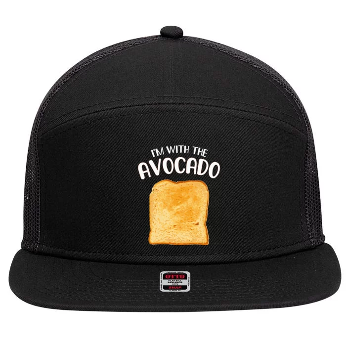 Avocado Toast Halloween Costume Funny 7 Panel Mesh Trucker Snapback Hat