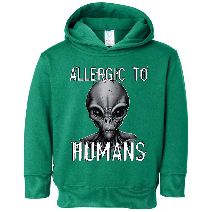 Allergic To Humans Funny Ufo Paranormal Toddler Hoodie