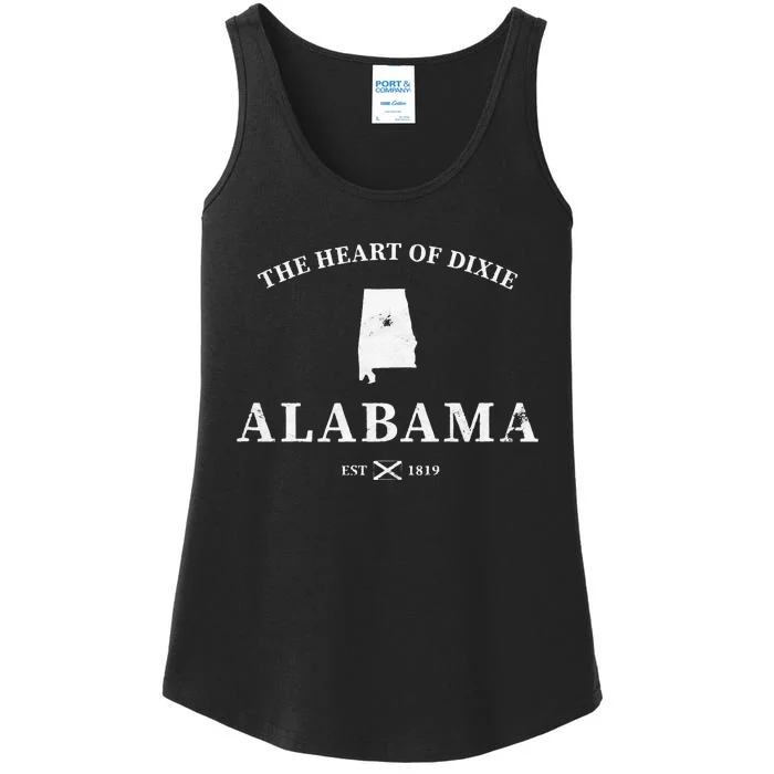 Alabama The Heart Of Dixie Ladies Essential Tank