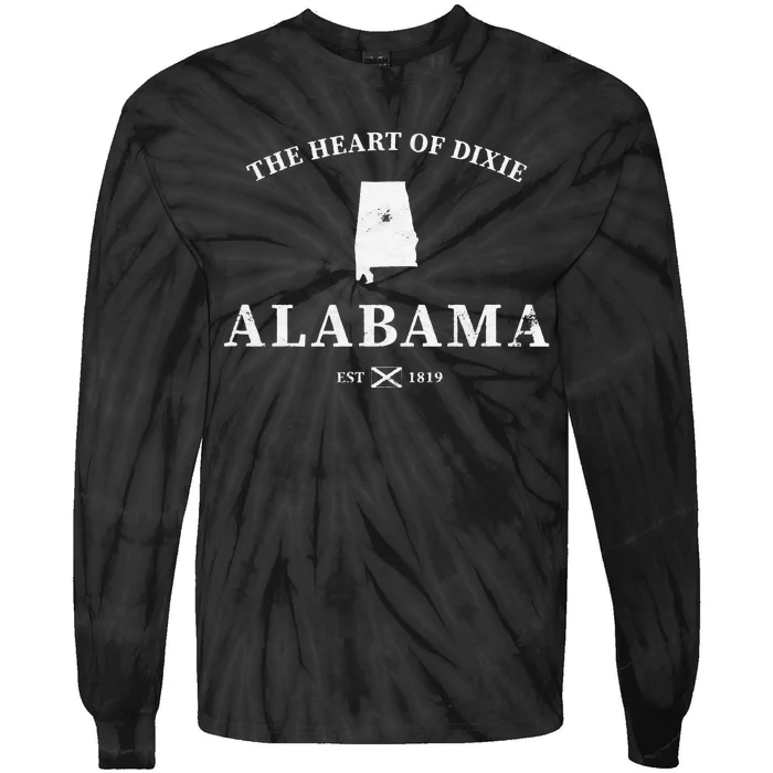 Alabama The Heart Of Dixie Tie-Dye Long Sleeve Shirt